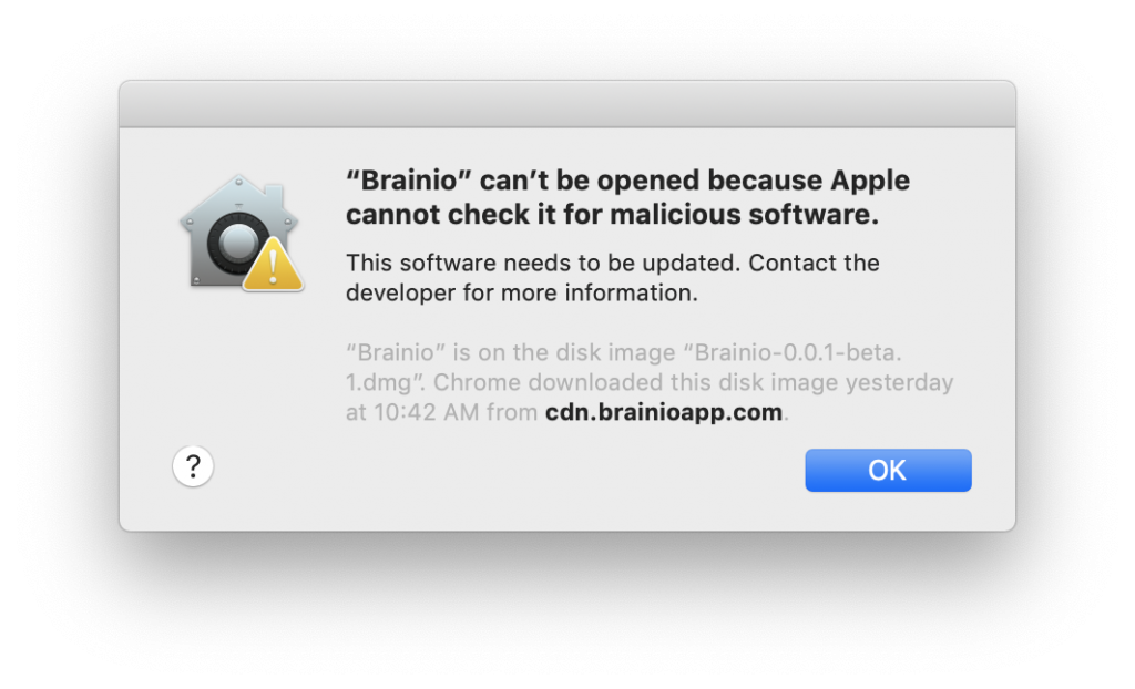 Apple's Gatekeeper malicious software check